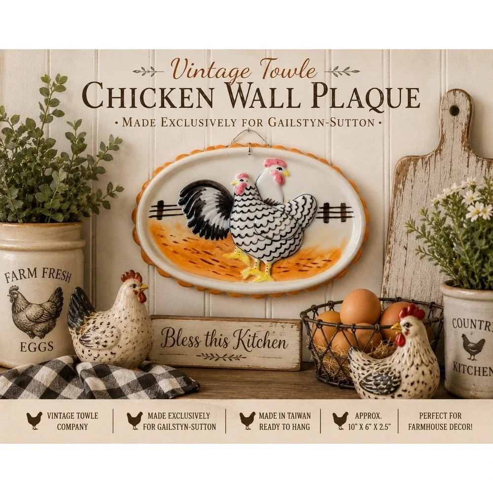 Vintage Gailstyn-Sutton Towle Ceramic Chicken Jelly Mold Wall Hanging Farmhouse